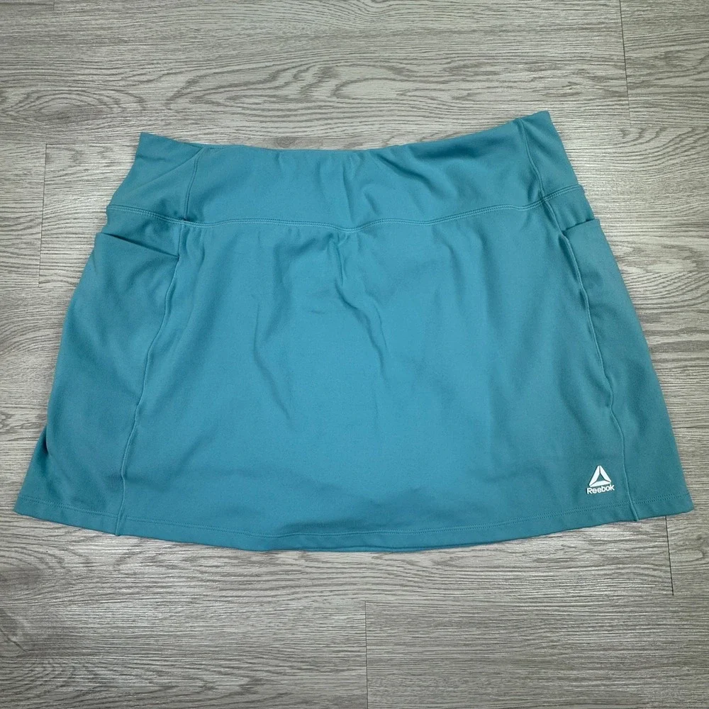 Reebok Womens Skort XL Blue/Teal Athletic Tennis Golf Skirt Pockets Activewear